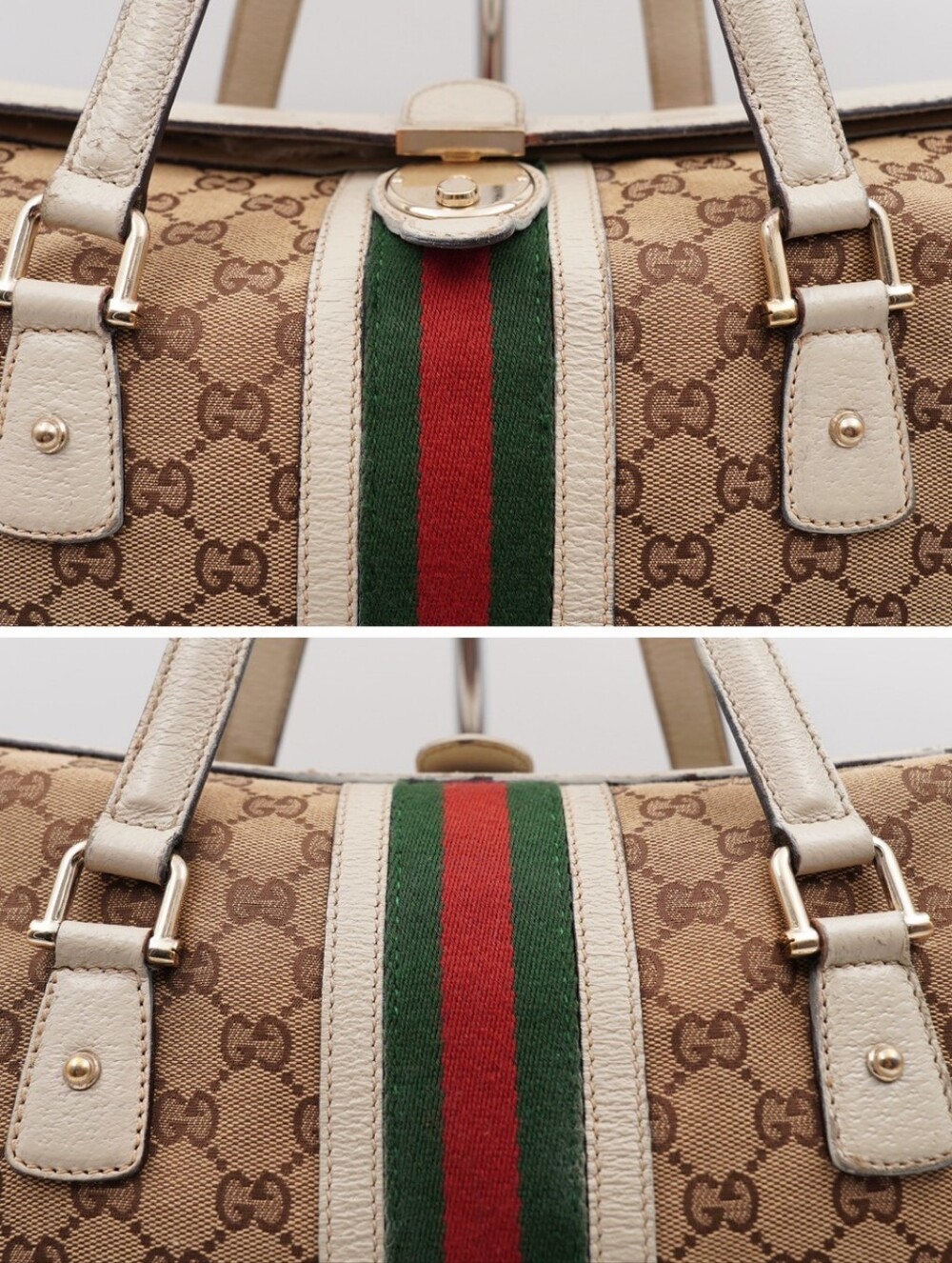 CJ62 ❤️ Gucci GG Canvas Treasure Boston bag - Picture 5 of 13
